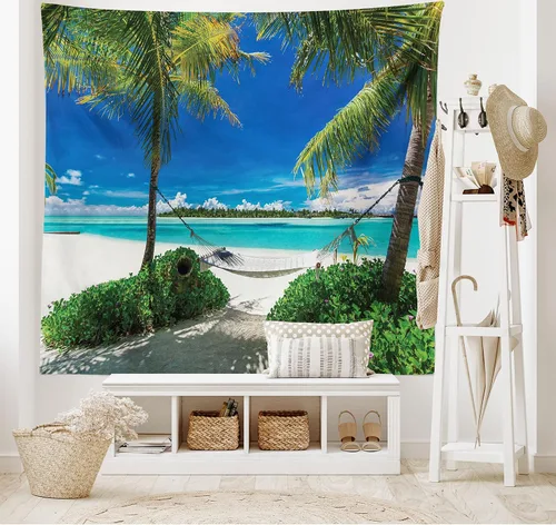 Vista 56 de Lunarable Tapiz de los años 90, historia inspirada en el arte pop, ilustración temática de baile de celebración, decoración de tela para colgar
