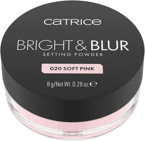 Vista 2 de Catrice Polvo fijador suelto Bright & Blur Sin fragancia, ligero, acabado difuminador instantáneo Vegano y libre de crueldad (020 Rosa suave)
