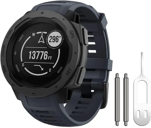 Vista 12 de NotoCity Correa de repuesto para Garmin Instinct, silicona suave, compatible con Garmin Instinct 2/Solar/Tactical(verde militar)
