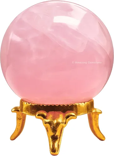Vista 11 de Amazing Gemstone Bola de cristal de Amazonita con soporte, bolas de meditación de esfera de cristal de 2 pulgadas para brujería y bolas decorativas