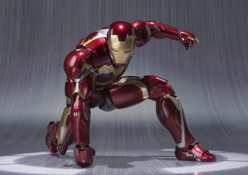 Vista 5 de Figuras de Avengers SH, Iron Man Mark 45, de alrededor de 6.10 pulgadas ABS U0026 PVC u0026, fundido a presión, figura de acción pintada por Bandai