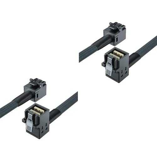 Vista 12 de 10Gtek SFF-8643 a SFF-8643 12G Mini SAS HD Cable interno con banda lateral, para placa trasera NVMe/controlador RAID, 100 ohmios, recto a recto, 1.0