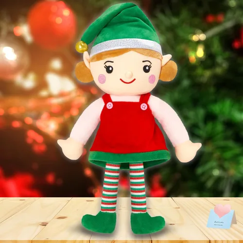 Vista 2 de Houwsbaby Elfo de Navidad, juguetes de peluche para niños y niñas, elfos de peluche, fiestas de Navidad, decoración del hogar, regalos para niños
