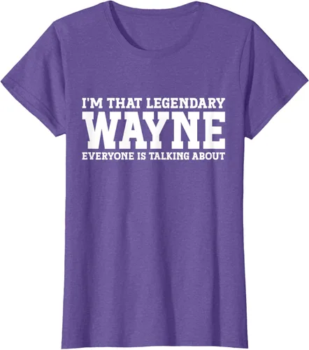 Vista 22 de Wayne Personal Name Funny Wayne Camiseta, Negro