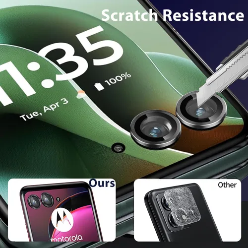 Vista 7 de Paquete de 2 protectores de lente de cámara para Motorola Razr 60 Ultra/Motorola Razr Ultra 2025, resistentes a los arañazos, claridad HD