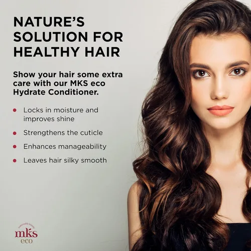 Vista 3 de Earthly Body MKS eco Hydrate Conditioner – Nutre e hidrata el cabello, protege contra la rotura – Aceite de argán marroquí, aceite de semilla