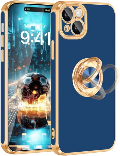 Vista 11 de Fingic Funda para iPhone 15, funda para iPhone 15 [con soporte de anillo de 360°] [soporte magnético para automóvil] Funda de teléfono con función