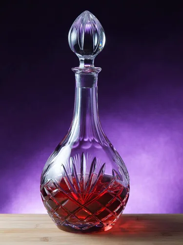 Vista 3 de Barski - Corte a mano - Boca soplada - Cristal - Decantador de vino - 32 oz. - Hecho en Europa