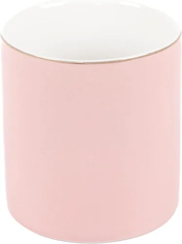 Vista 8 de HANKOR Portalápices de cerámica para escritorio - Lindo organizador de taza para bolígrafos y brochas de maquillaje con ribete dorado estético