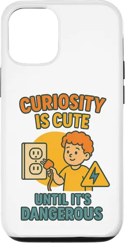 Vista 28 de Curiousity is Cute Workplace & Home Safety Awareness Gift Case for iPhone 16
