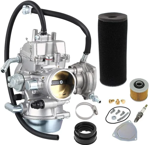 Vista 8 de Kit de carburador para Yamaha Big Bear Wolverine Kodiak Grizzly 400 YFM 400 YFM400 2000 2001 2002 2003 2004 2005 2006 ATV, con filtro de combustible