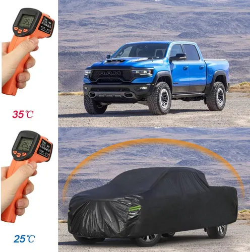 Vista 4 de Kaugung - Cubierta impermeable para camioneta, 7 capas resistentes, ajuste completo para Mitsubishi Raider 2006-2010, para todo clima, protección