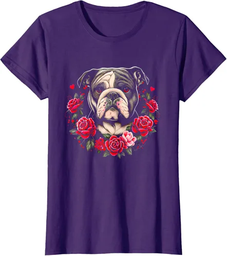 Vista 12 de Día de San Valentín - Camiseta de San Valentín Bulldog Inglés, Negro