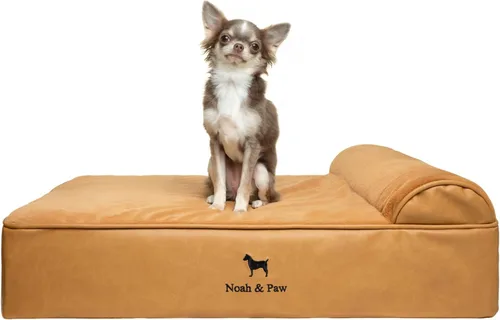 Vista 12 de NOAH & PAW Cama pequeña para perros, 20 x 15 x 6.5 pulgadas, cama para gatos de interior, espuma viscoelástica ortopédica de cáscara de huevo Verde
