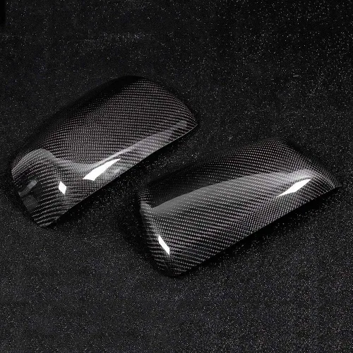 Vista 5 de Cubierta de espejo retrovisor, 1 par de cubierta de espejo retrovisor, carcasa de fibra de carbono, accesorio de automóvil apto para Lancer EX EVO X