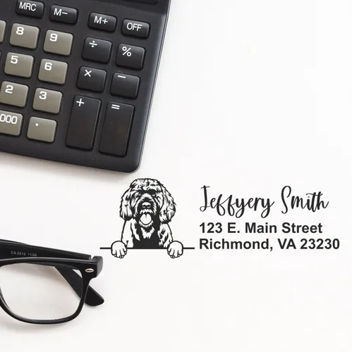 Vista 15 de American Bulldog Stamp Duo, Custom Return Address for Dog Lovers, Personalized Mail Mark for Letters and Cards