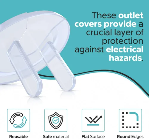 Vista 4 de KP KOOL PRODUCTS Fundas para enchufes eléctricos para enchufes eléctricos a prueba de bebés, fundas de enchufe de seguridad para protección