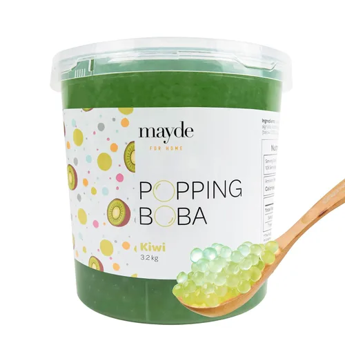 Vista 11 de Mayde Popping Boba Pearls para bebidas y postres, arándano, 7 libras