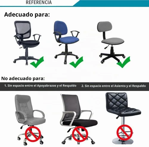 Vista 7 de Melaluxe Fundas para Silla de Oficina de Computadora, Funda Universal Protectora y Elástica, Funda Elástica para Silla Giratoria (Negro)