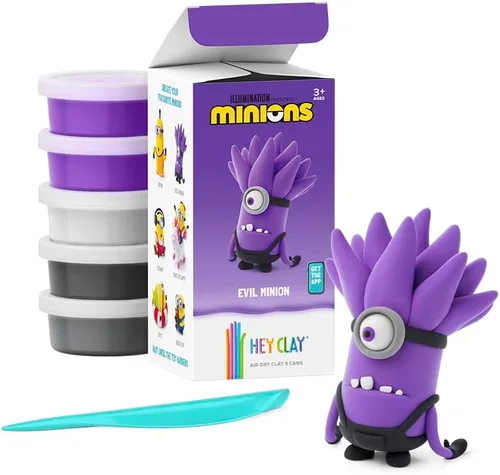Vista 10 de HEY CLAY Minions - Arcilla de modelado de secado al aire colorida para niños - Kits de manualidades para niños de 4 a 8 años - Juguetes de Minions