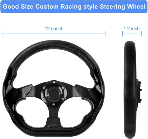 Vista 2 de Volante para carrito de golf, compatible con EZGO TXT RXV, Club Car DS Precedent Tempo, Yamaha G2-G29 para la mayoría de los carritos de golf