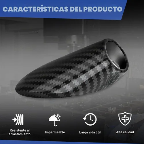 Vista 4 de Funda de Montaje de Antena AM FM Compatible con 2011 2012 2013 2014 2015 2016 2017 2018 Dodge RAM 1500 2500 3500 Accesorios Color Fibra de Carbono