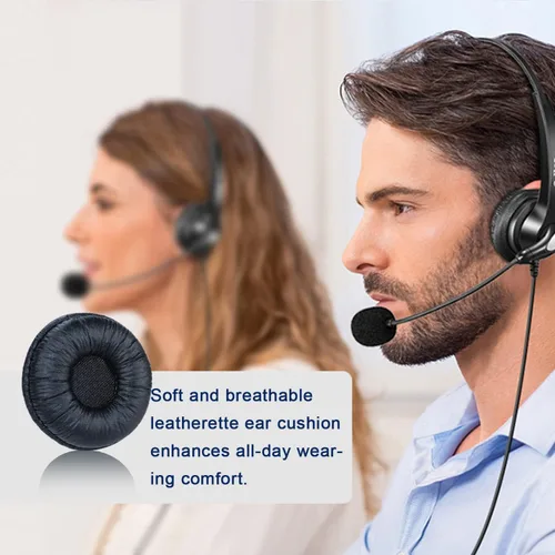Vista 4 de Almohadillas de repuesto para auriculares Plantronics compatibles con Plantronics HW251N HW261N HW510 HW520 Blackwire C320 3210 3220 3320 Jabra Biz