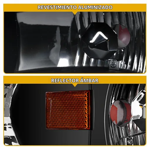 Vista 3 de DWVO Conjunto de faros LED DRL compatible con Dodge Ram 1500 1994-2001/Dodge Ram 2500 3500 94-02 de repuesto, carcasa negra Carcasa negra con Drl
