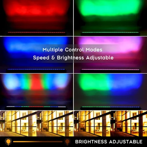 Vista 3 de 4 unids 3 en 1 DMX 26 canal etapa luz 240 LED DJ pared lavado lineal barra luz pared arandela