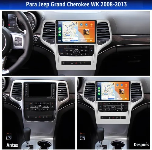 Vista 2 de [4 núcleos+64G] Android 13 Car Stereo para Jeep Grand Cherokee WK 2008-2013 9 Inch Touch Screen Car Radio with Wireless Carplay&Android Auto
