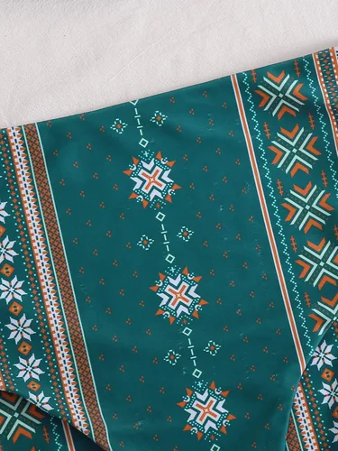 Vista 4 de Floerns Traje de baño bohemio de dos piezas de cintura alta para mujer