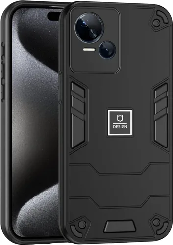 Vista 275 de Funda compatible con Redmi A1, compatible con Redmi A2 2 en 1 [PC dura + TPU], funda de teléfono negra