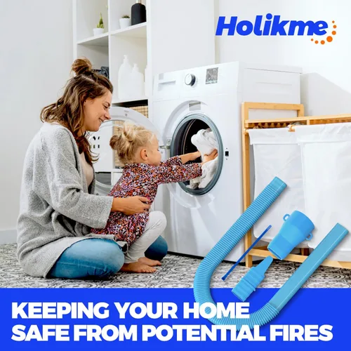 Vista 5 de Holikme - Kit limpiador de ventilación para secadora, accesorio para manguera de vacío, 1 unidad, azul 1P-azul