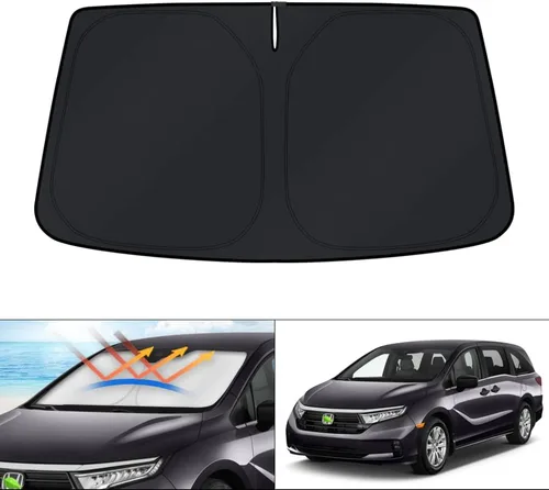 Vista 63 de KUST - Parasol plegable para parabrisas para BMW X1 E84, accesorios 2011 2012 2013 2014 2015, protector de visera de sol ajustable que bloquea