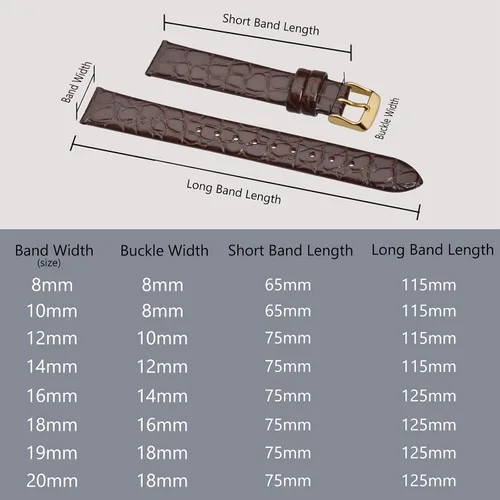 Vista 5 de BISONSTRAP Correas de reloj de cuero correas de repuesto suaves con hebilla pulida 0315in 0394in 0472in 0551in 0630in 0709in 0748in 0787in Moderno