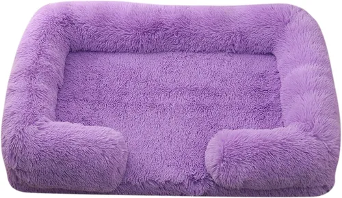 Vista 11 de Camas ortopédicas para perros de gran tamaño con forro impermeable y parte inferior antideslizante, cama rectangular lavable para perros y gatos