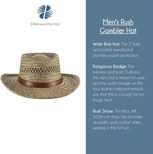 Vista 5 de Dorfman Pacific Co.Sombrero Rush Gambler para hombre