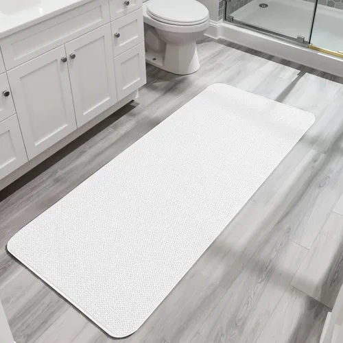Vista 57 de Tapete de baño ultrafino, con base de goma, antideslizante, secado rápido, lavable a máquina, pelo bajo, absorbente, para ducha exterior, fregadero