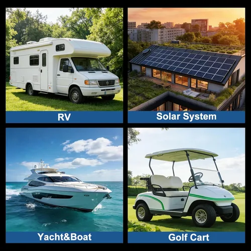 Vista 9 de WEIZE Batería LiFePO4 para carrito de golf Bluetooth 36V 45AH GC2, celdas de grado A, BMS de 100 A, batería de litio de ciclo profundo de protección