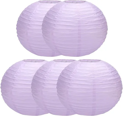 Vista 13 de Balagan Linternas de papel japonesas chinas de 16 pulgadas, 5 paquetes (rosa, 16 pulgadas) (BLG-220503)