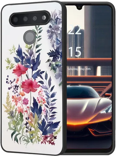 Vista 23 de Funda protectora duradera para LG Stylo 6 para LG Stylo 6 2020 6.8 pulgadas, diseño de hojas de aguacate