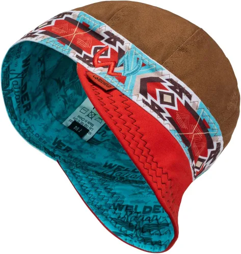 Vista 6 de Welder Nation 8 Panel Cap 100% Cotton Duck Canvas Exterior Welding Protective Durable Men’s Hats with No Unicorn Peak Heavy-Duty Premium Comfortable