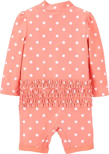 Vista 2 de Simple Joys by Carter's - Traje de baño de una pieza con cremallera, para niñas (2 unidades)