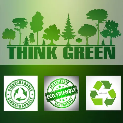 Vista 5 de KitchenDine Bolsas de plástico ecológicas verdes – 100 bolsas de compras biodegradables – Thank You – Bolsa de transporte de 22 x 12 pulgadas (100)