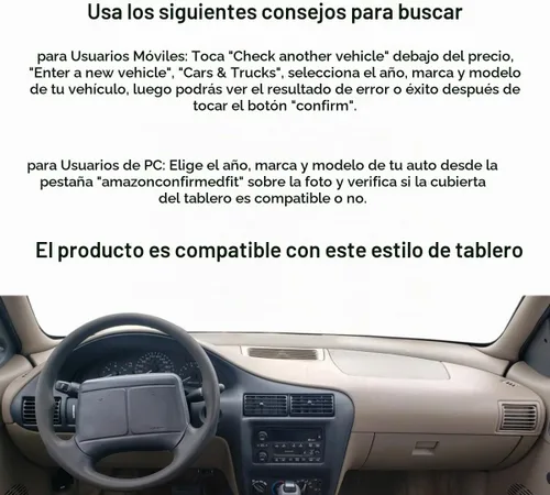 Vista 2 de Yiz Cubierta de tablero de salpicadero, alfombrilla para Chevy Chevrolet Cavalier 1995-2005 (beige) Y46