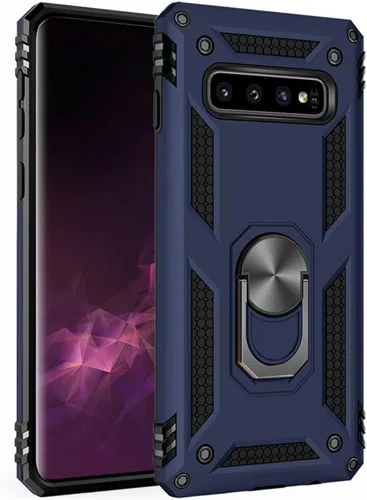 Vista 11 de Funda de grado militar para Samsung Galaxy S10 Plus 360 con anillo giratorio de metal con soporte de soporte magnético integrado para montaje