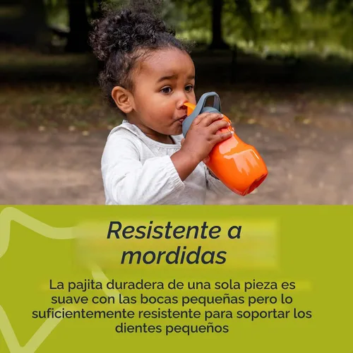 Vista 4 de Tommee Tippee - Botella aislada con popote Superstar, para mayores de 12 meses, 9 onzas / 265 ml, paquete de 1 botella de agua para niños pequeños