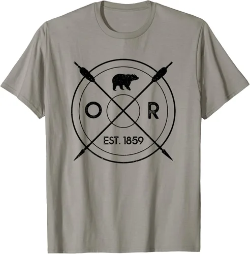 Vista 27 de Oregon Beaver State Bear OR Est. 1859 - Camiseta de regalo, gris, S