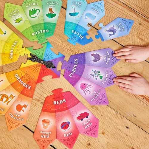 Vista 5 de eeBoo: Juego Giratorio de Rompecabezas de Colores - 24 Piezas de Rompecabezas de Colores, Aprende Familias de Colores, Juego Educativo Cooperativo
