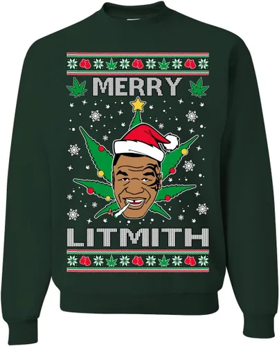Vista 30 de Merry Chrithmith Ugly Christmas Sweater Unisex Crewneck Graphic Sweatshirt Negro Bitcheth